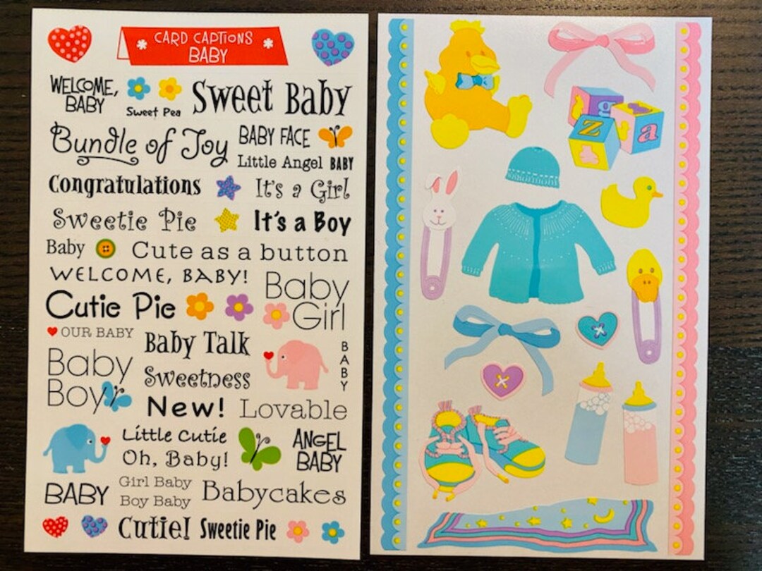 Mrs. Grossman's YOU CHOOSE Card Captions Baby Stickers Etsy