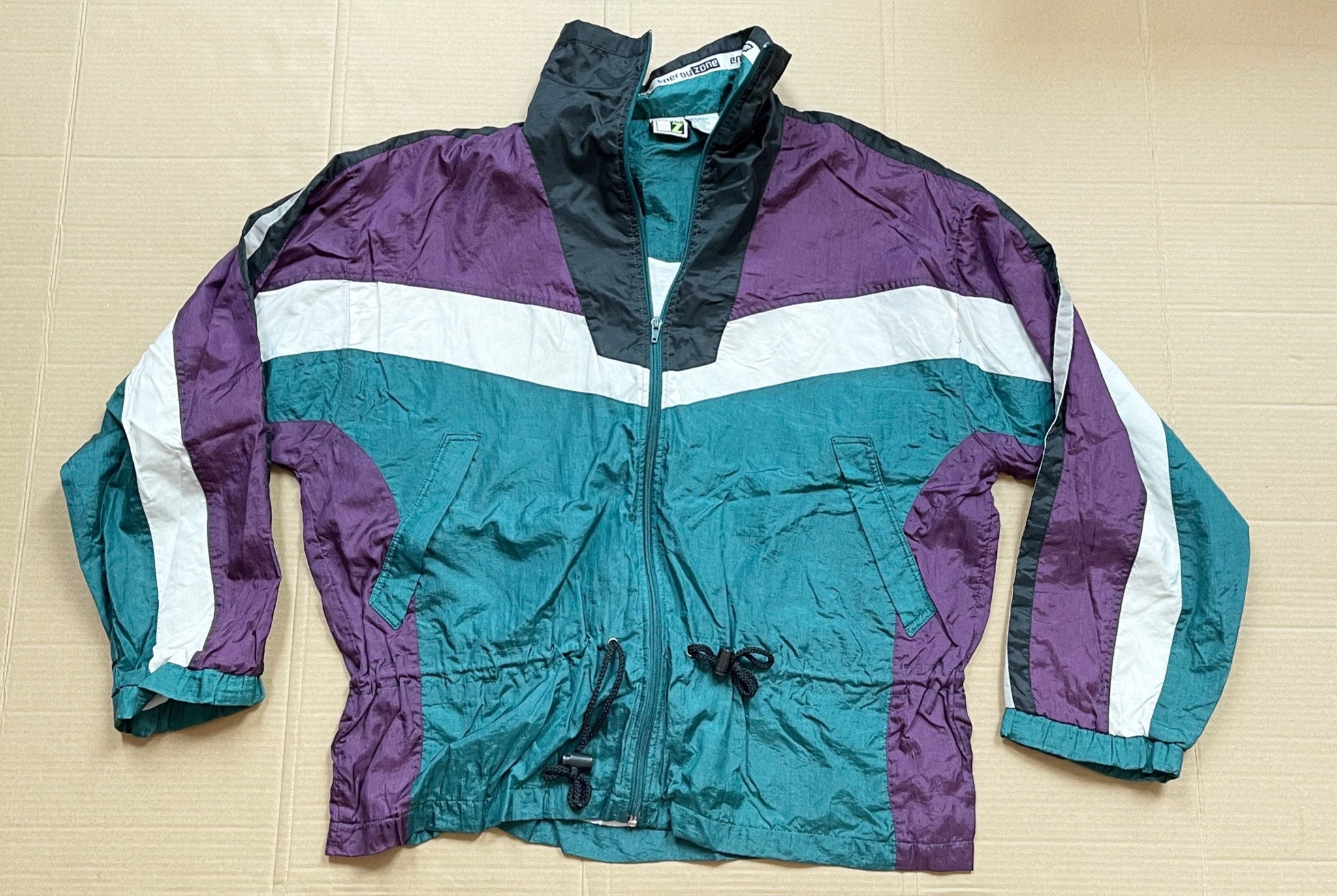 Purple and Green Windbreaker - Etsy