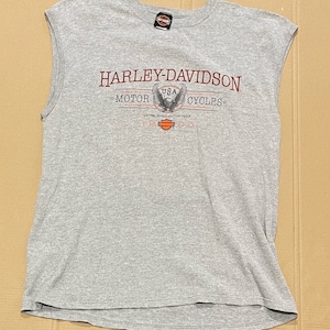 Vintage 2003 Harley Davidson Mile High Denver Colorado Sleeveless Shirt size 2XL