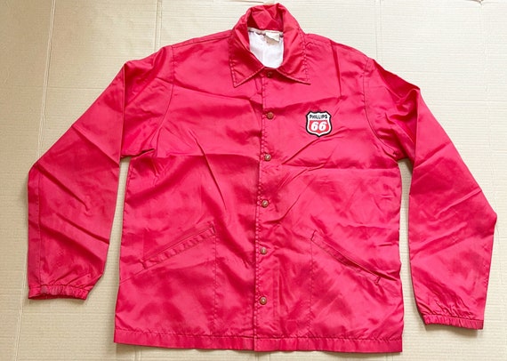 Vintage Unitog Button Up Red Phillips 66 Jacket s… - image 1