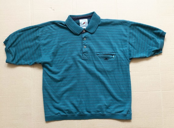 Vintage Greenline International Striped Turquoise and