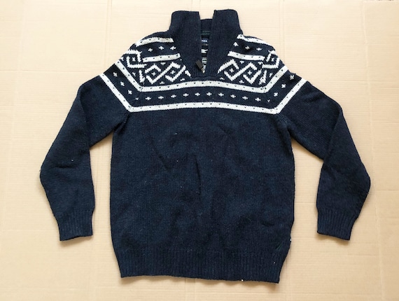 Nautica, Vintage Nautica Abstract Holiday Patterned Pullover Sweater size Medium