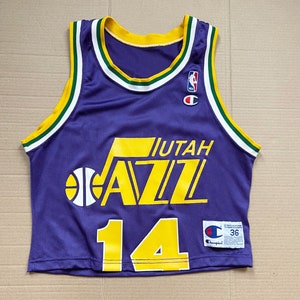 Vintage Utah Jazz Karl Malone New NWT Champion NBA Jersey 44 -  Sweden