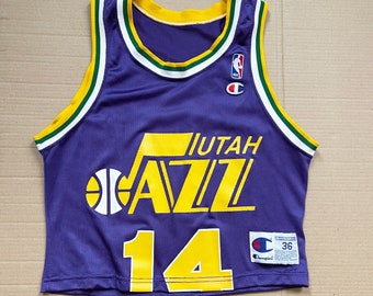 Vintage Utah Jazz Karl Malone Authentic Reebok Jersey Size 