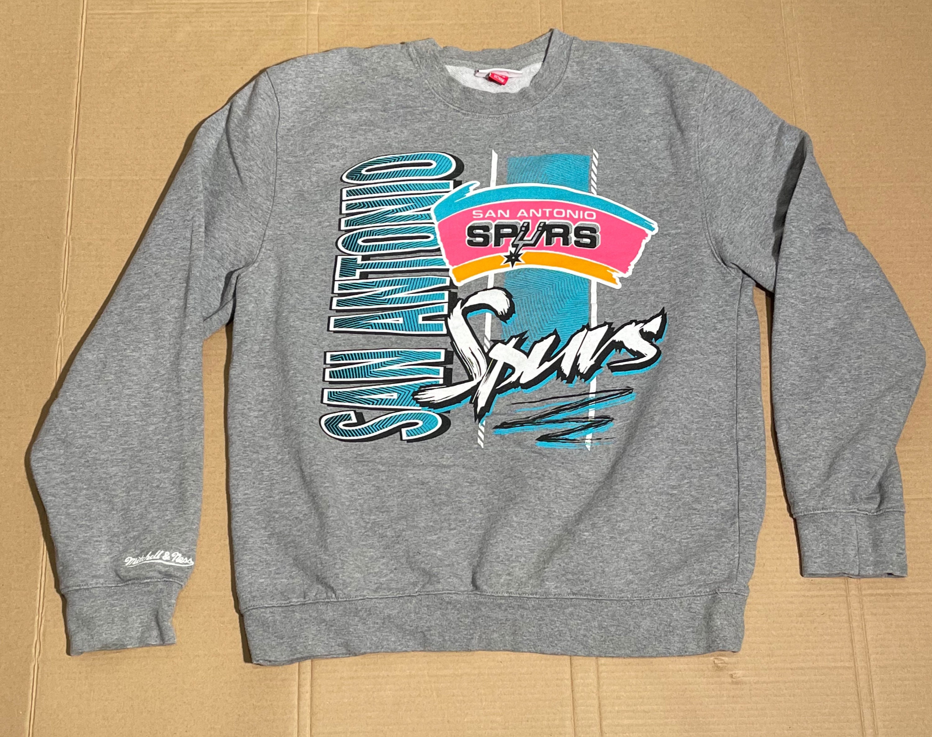 Vintage Mitchell and Ness San Antonio Spurs Crewneck Sweater 