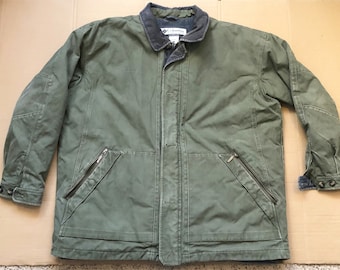 Vintage Columbia Canvas Corduroy Collar Double Layered Jacket size 2XL