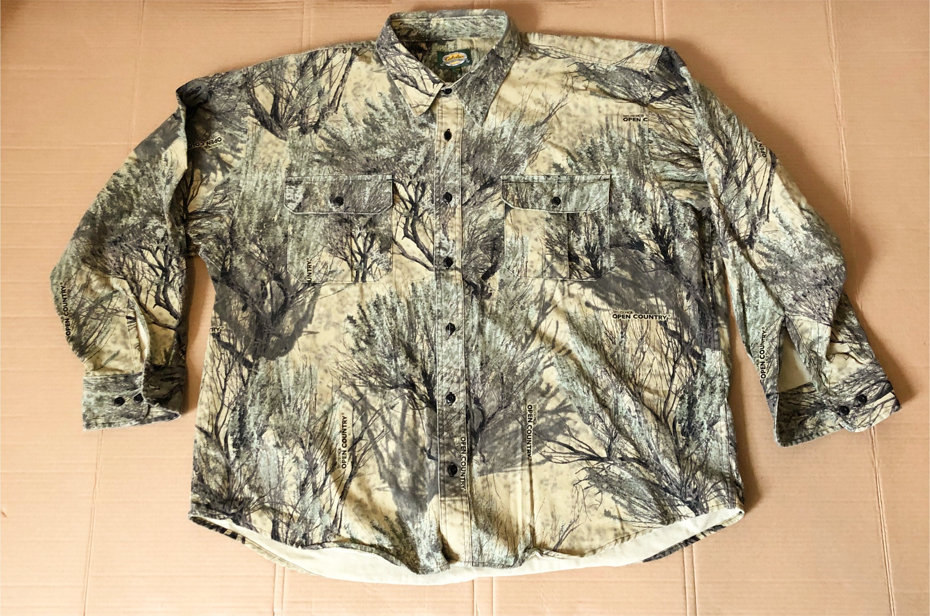 Vintage Cabelas Hunting Camouflage Button up Long Sleeve Shirt | Etsy