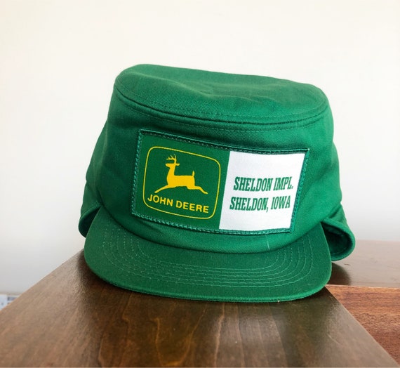 Vintage John Deere Sheldon IA Earlap K Brand Hat Etsy