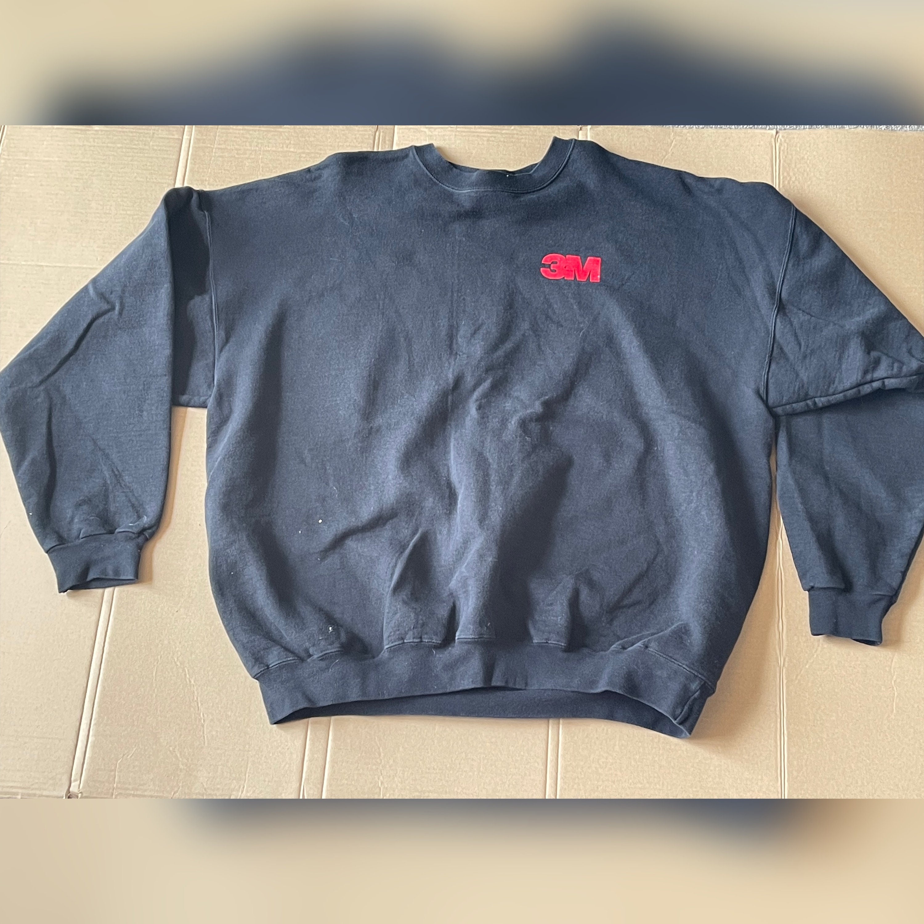 clothingMyVintage Vintage Hanes 3M Crewneck Black Sweater Size 2XL