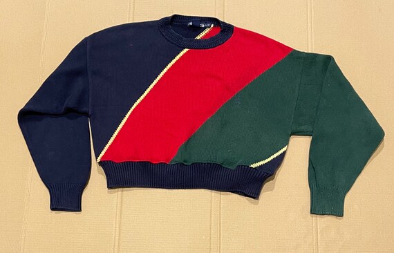 Upcycle Nautica Crop Top Knit Color 