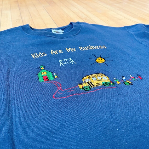 Vintage FTL Kids Are My Business Embroidered Scho… - image 2