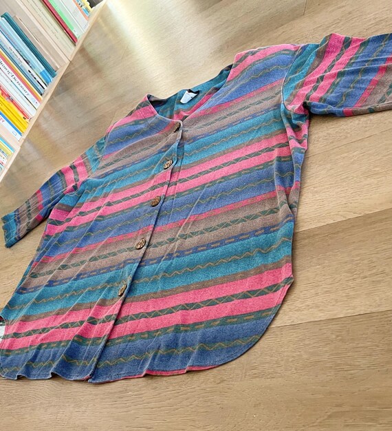 Vintage Basic Editions Abstract Striped Rainbow F… - image 2