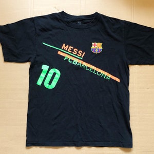 Vintage Messi 10 FC Barcelona Futbol Soccer Shirt size Medium