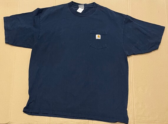 Vintage Carhartt Navy Blue Pocket Shirt 
