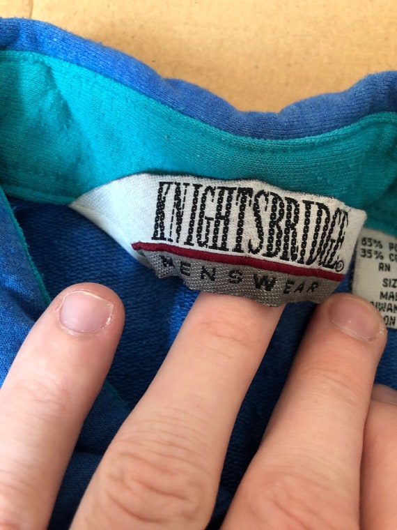 Vintage Knightsbridge ropa deportiva color bloque polo a rayas - Etsy España