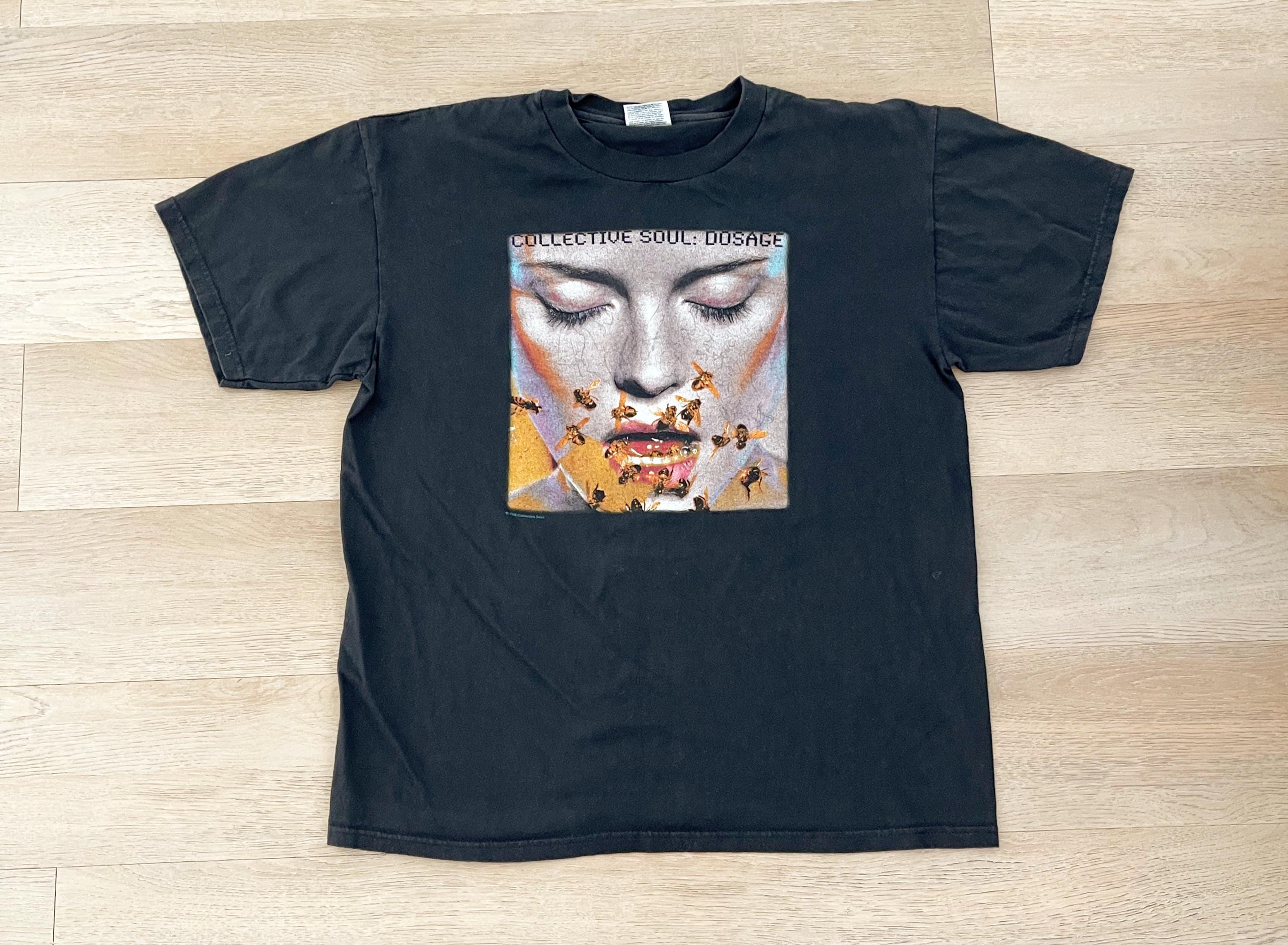 True Vintage Distress 1999 Collective Souls Dosage Tour Shirt Size 