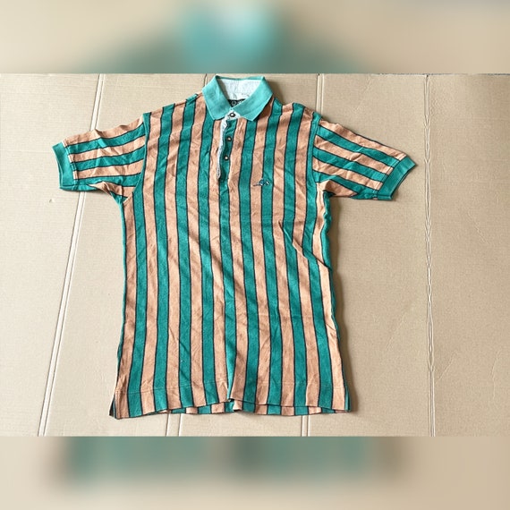 Vintage Ivy Oxford Striped Polo Shirt size Medium - image 1