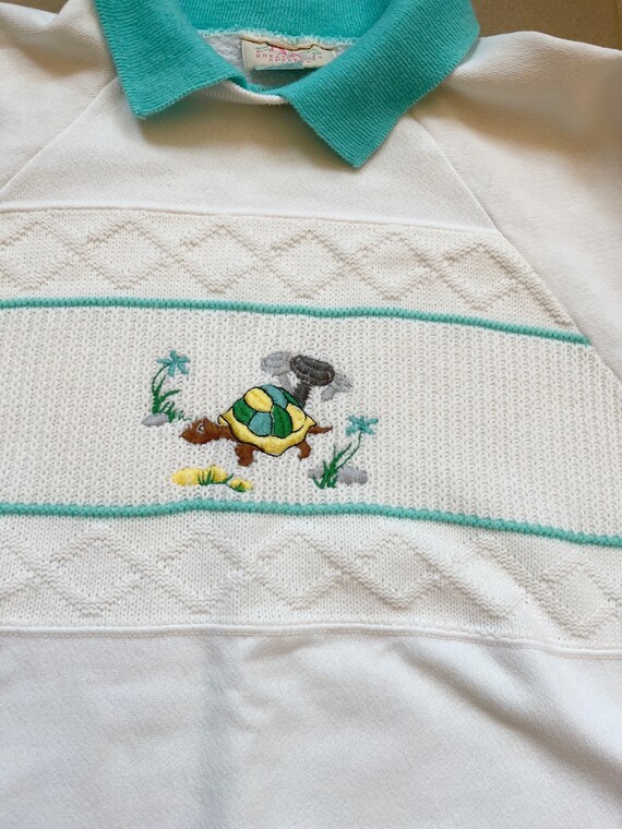 Vintage Great Lake Apparel Knit Embroidery Turtle… - image 2