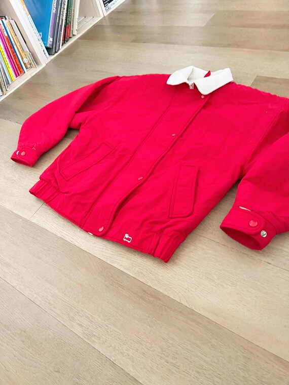 Vintage Woolrich Woman Red Shell Full Zip and But… - image 3