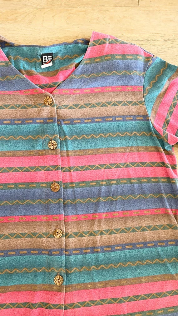 Vintage Basic Editions Abstract Striped Rainbow F… - image 3