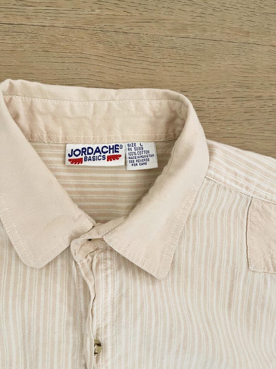 Vintage Jordache Basics Multi Pattern Button Up S… - image 4