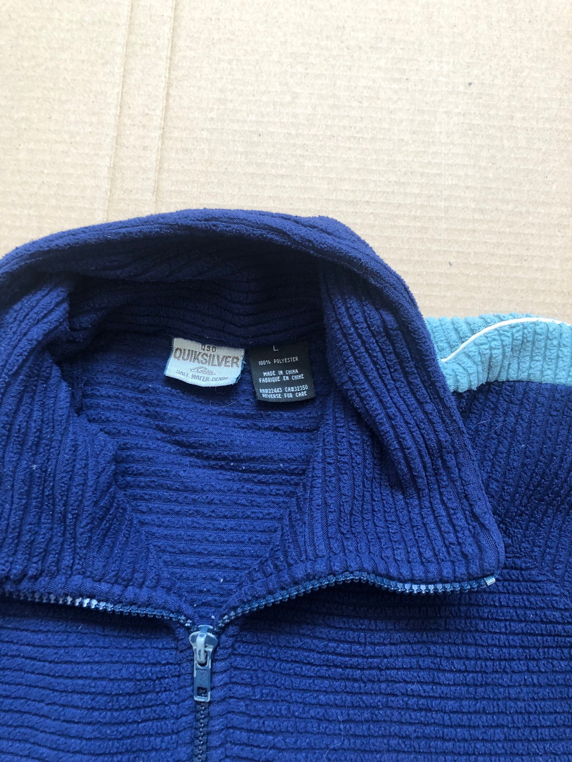 Vintage Quicksilver Zip up Sweater Size Large - Etsy UK