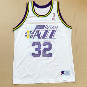 Vintage Utah Jazz John Stockton Champion Basketball Jersey, Size 44, Large