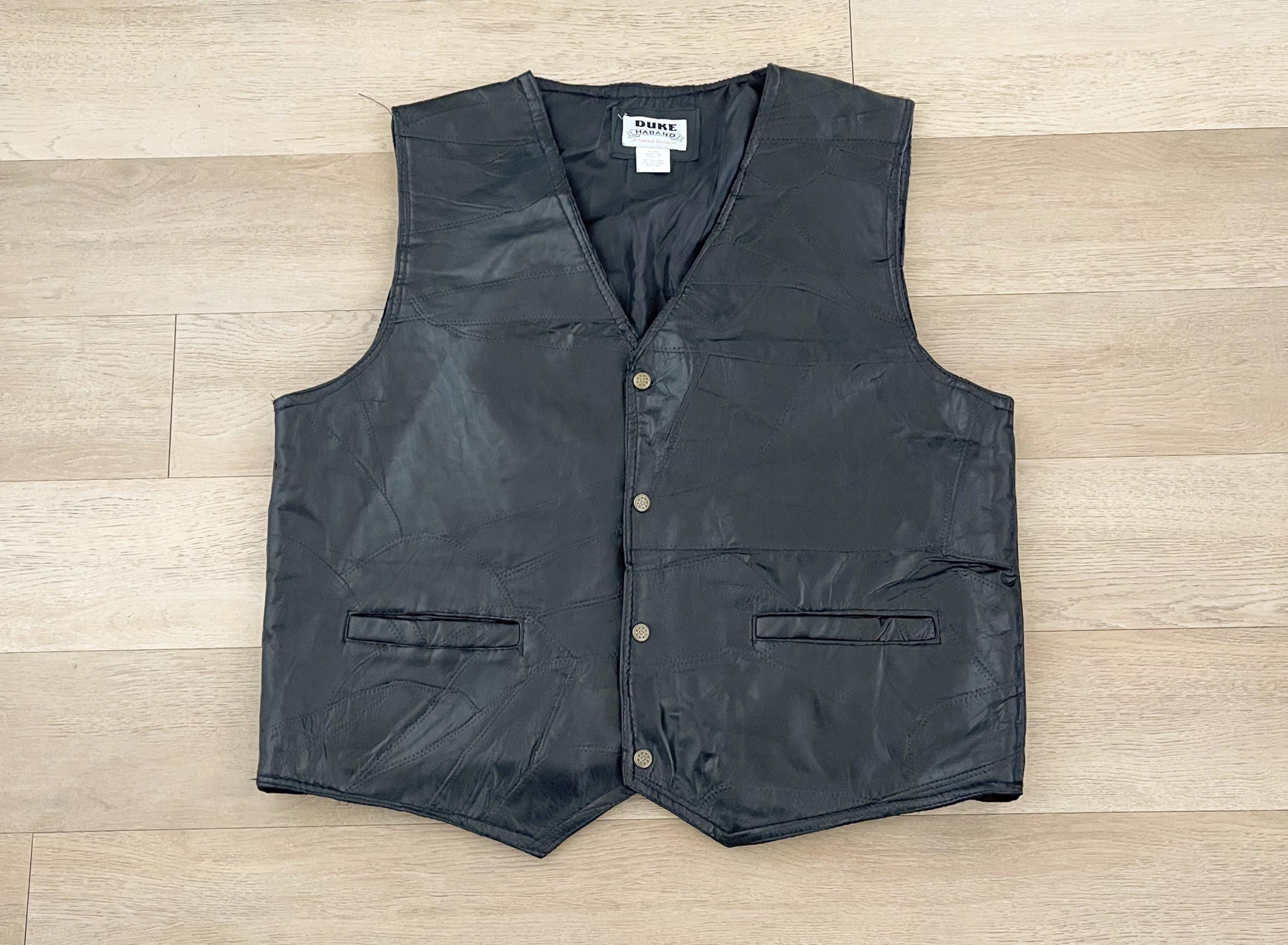 Duke Haband Leather Jacket Duke Haband Leather Vest Vintage Duke