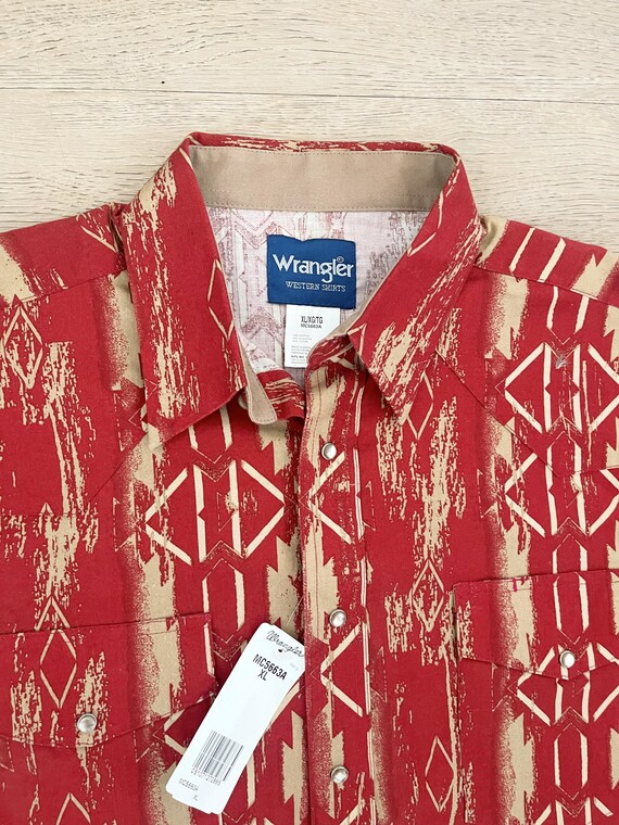 Vintage Wrangler With Tag Abstract Patterned West… - image 3
