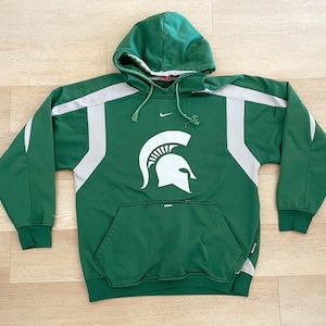 Vintage Nike Michigan State Spartans Football Pocket Hoodie Sweater size Small