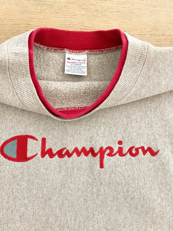 Vintage Champion Reverse Weave Embroidered Champion Logo Sweater Size XL Etsy