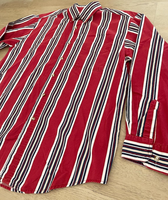 Vintage Basic Editions Button Up Long Sleeve Stri… - image 2