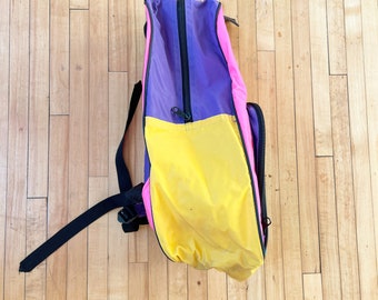 Vintage Spirit Neon Color Block Backpack - Etsy display picture 3