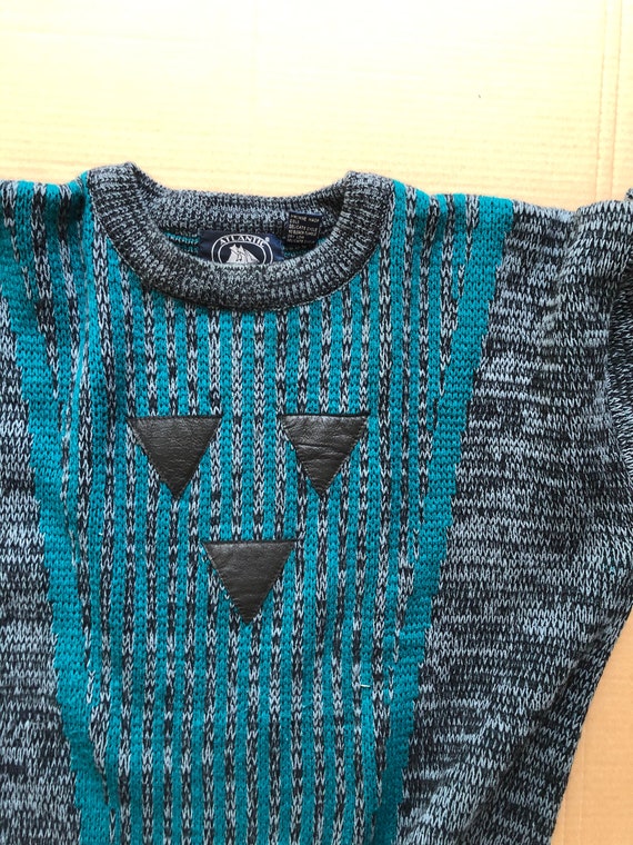 Vintage Atlantic Trader Triangle Knit Sweater siz… - image 2