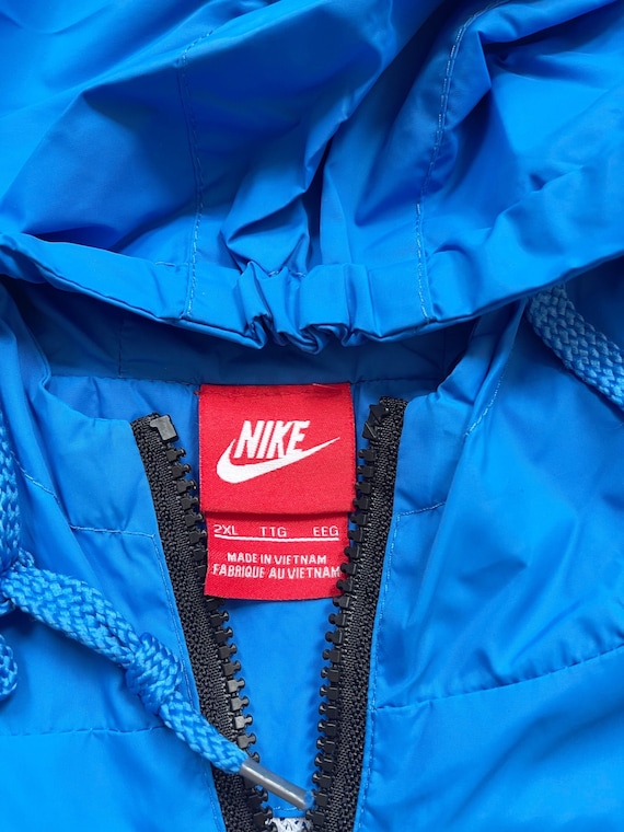 Vintage Nike Geometric Pattern Windbreaker Hoodie Jacket Size