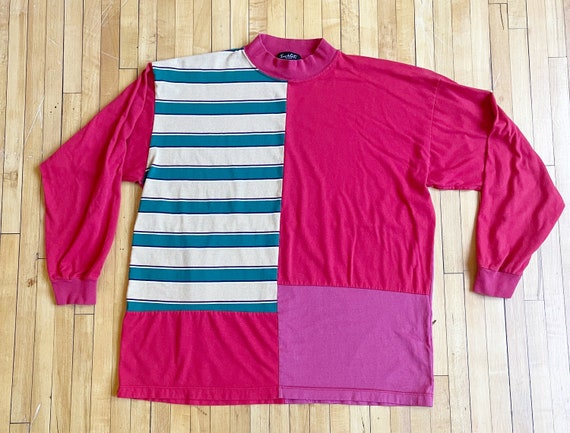 InsideOut Moz Multi Pattern Color Block Long Slee… - image 1