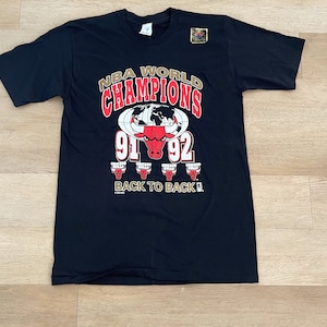 Vtg 1993 Chicago Bulls Back to Back to Back Champions T