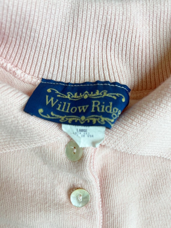 Vintage Willow Ridge Crop Top Style Pink Polo Shirt Size Large Etsy