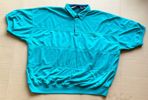 Vintage Knightsbridge ropa masculina Polo Turquesa talla 2XL - Etsy México