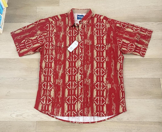 Vintage Wrangler With Tag Abstract Patterned West… - image 1