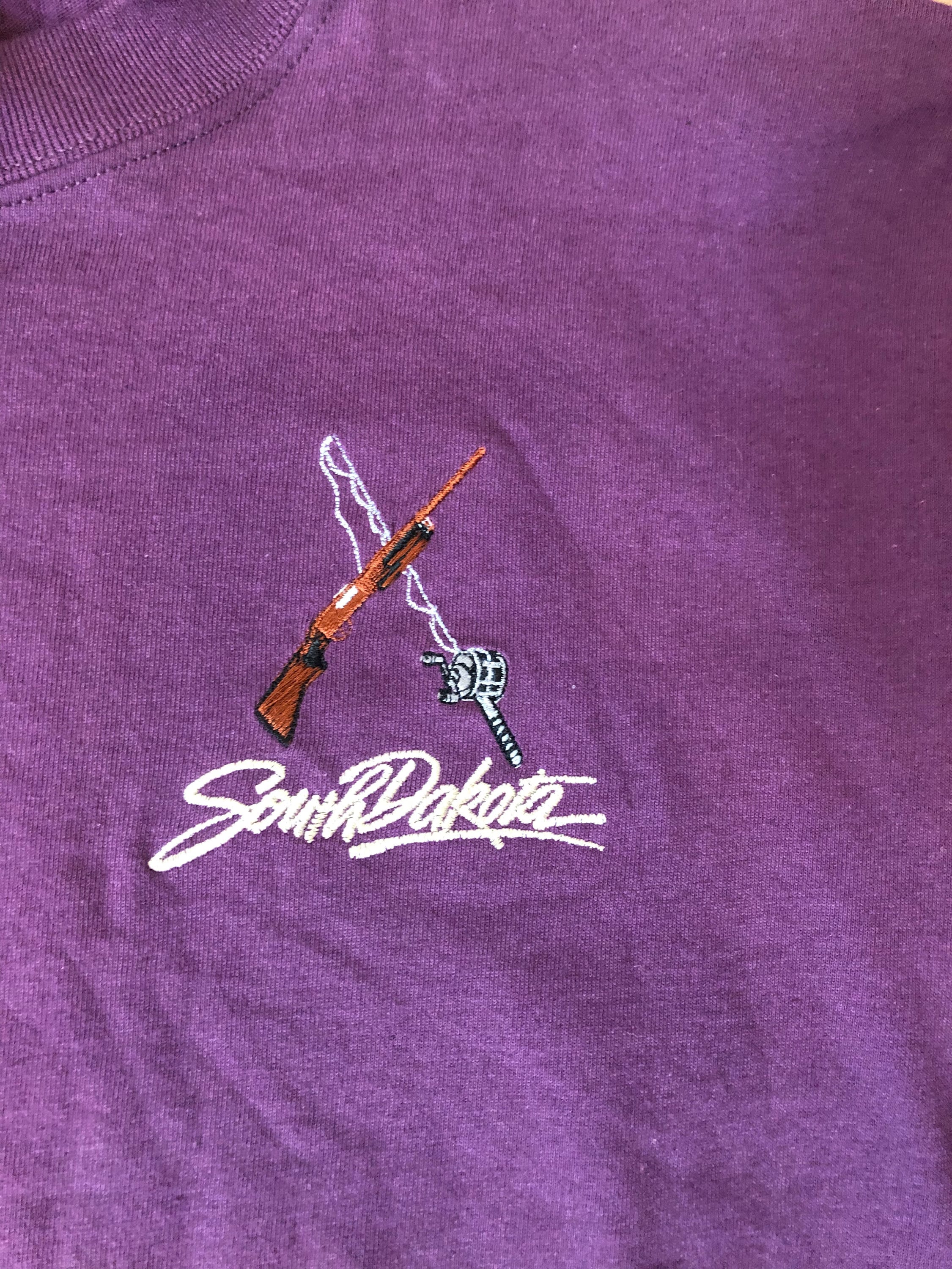 Vintage Santee Embroidered Shotgun and Fishing Rod South Etsy