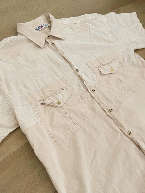 Vintage Jordache Basics Multi Pattern Button Up S… - image 3