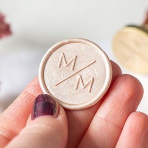 Siegelstempel für deine Hochzeit, Siegel für Einladungen, Hochzeitspapeterie Siegel, Wachssiegel, Schlichtes Siegel, personalisiertes Siegel