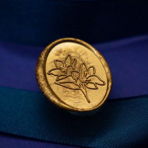 Lilien Siegelstempel, Blumen Siegel, Siegelstempel Hochzeit, Siegelstempel, Siegelstempel Oval, Lilien Wachssiegel, Blumen Wachssiegel