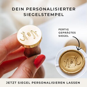 Siegelstempel Initialen, Siegelstempel personalisiert, Siegel mit Initialen, Siegelstempel Hochzeit, Siegelstempel, Wachs Siegel - Nika
