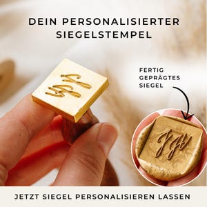 Gepersonaliseerde zegelstempel, vierkante zegelstempel, zegelstempel met initialen, bruiloftszegelstempel, zegelstempel, lakzegel - Haiba