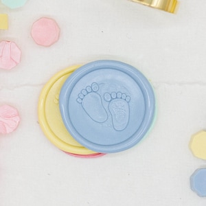 Babyfüße Siegel, Baby Siegel, Siegelstempel, Siegelstempel für Taufe, Siegelstempel Kindergeburtstag, Siegelstempel Kinder