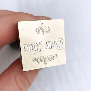 Seal logo square, seal with logo, seal wedding, seal stamp, seal customizable