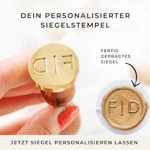 Siegelstempel Initialen, Siegel mit Initialen, Siegel Hochzeit, Siegelstempel, Siegelstempel personalisiert, Siegel minimalistisch, Siegel