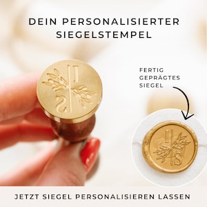 Olijftak zegelstempel, zegel met initialen, trouwzegelstempel, zegelstempel, gepersonaliseerde zegel, lakzegel - Olivia